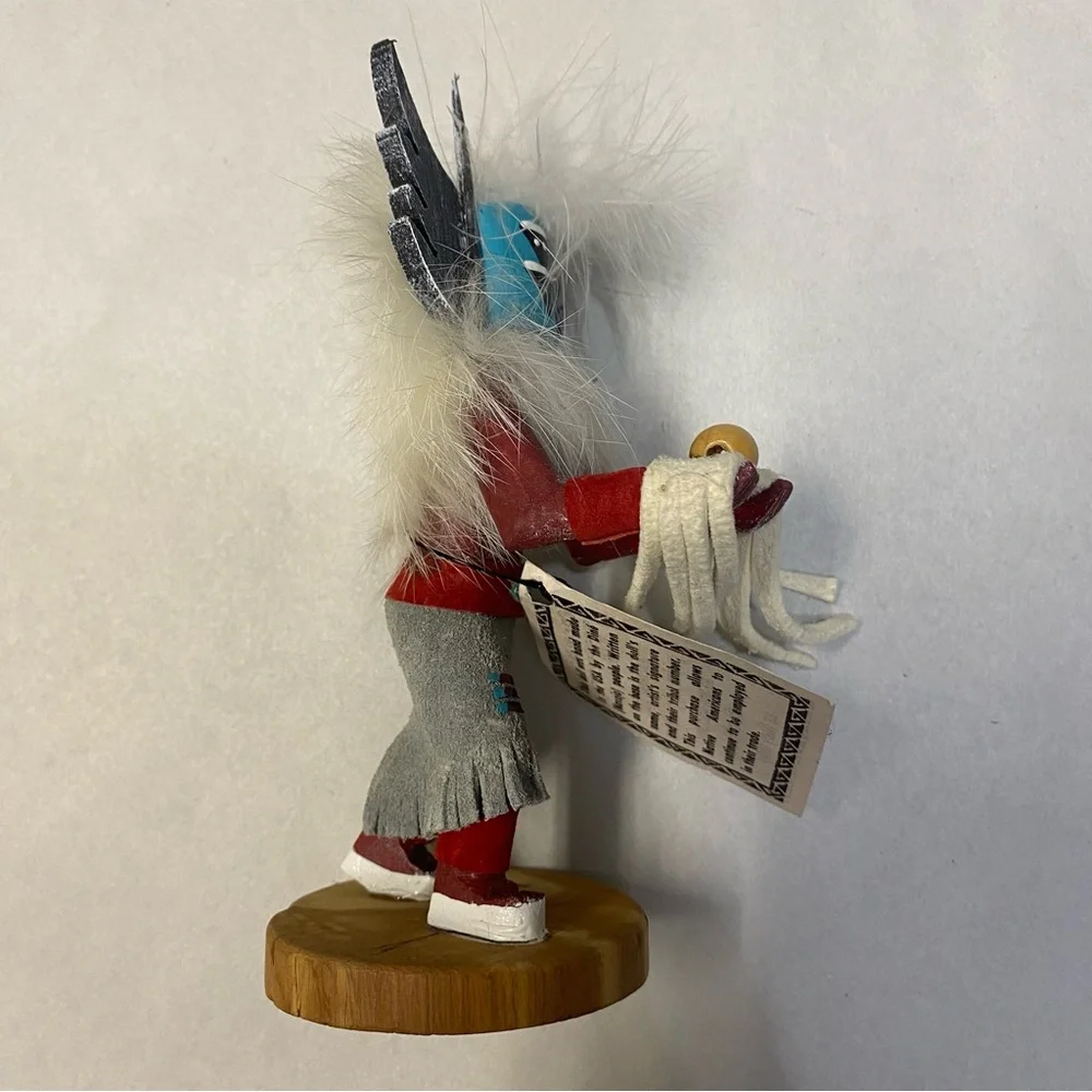 Crow Mother Kachina Handmade Navajo Dine Tribe Signed Marked Art Decor NWT